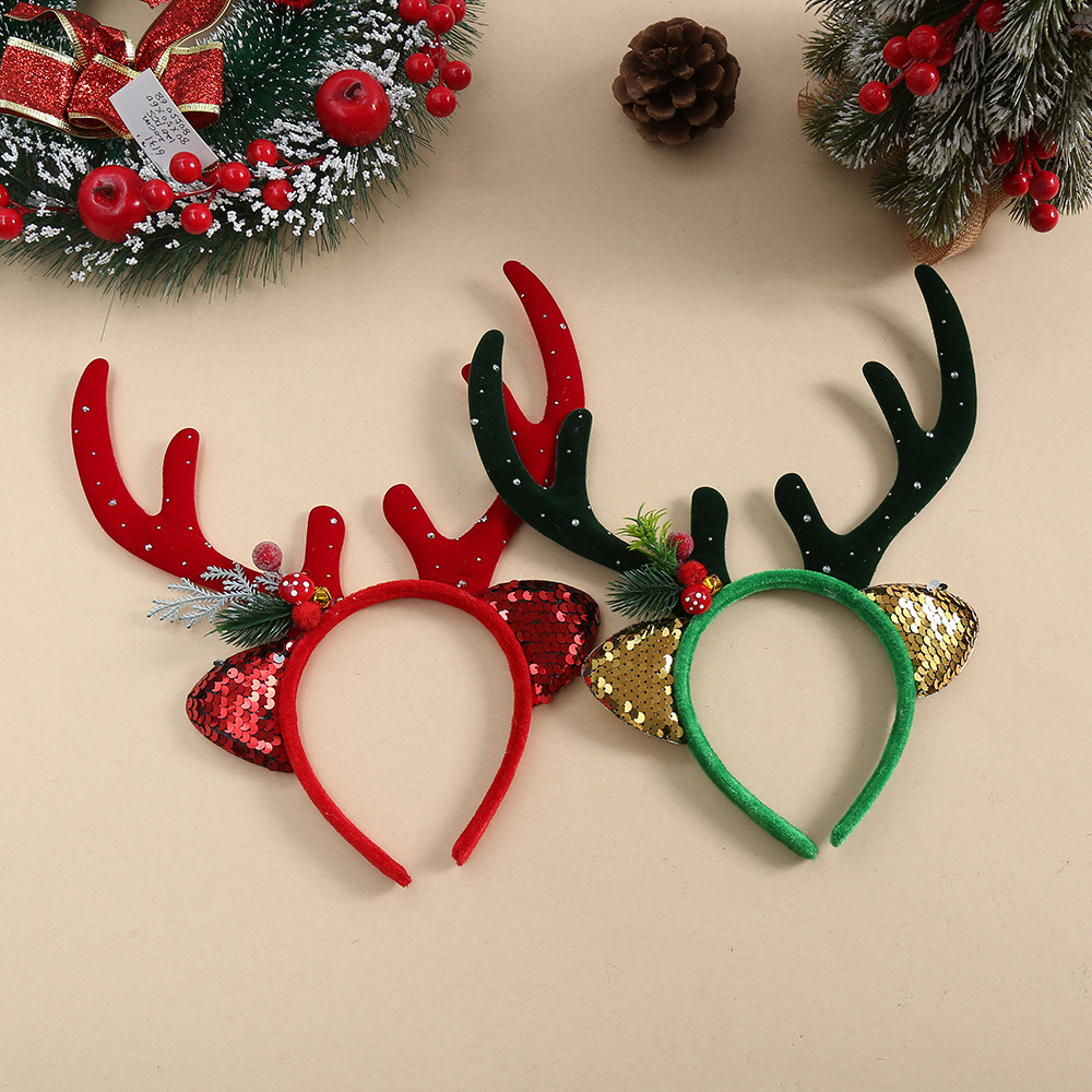 1pc Kids Christmas Sequin Rein - đánh giá và giá Reindeer Antlers Headband