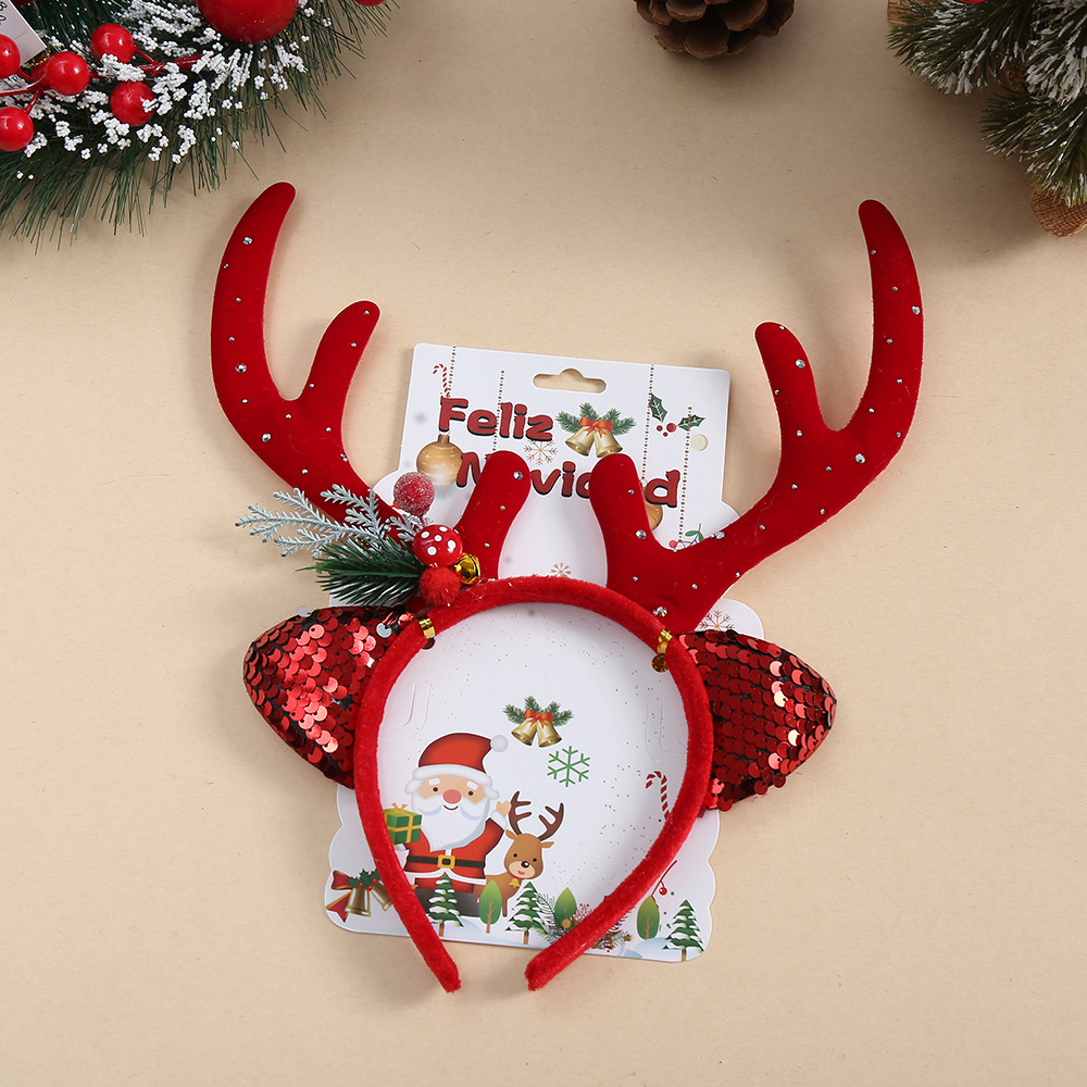 1pc Kids Christmas Sequin Rein - đánh giá và giá Reindeer Antlers Headband
