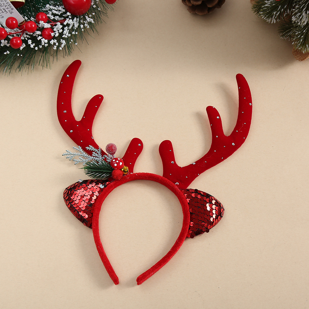 1pc Kids Christmas Sequin Rein - đánh giá và giá Reindeer Antlers Headband