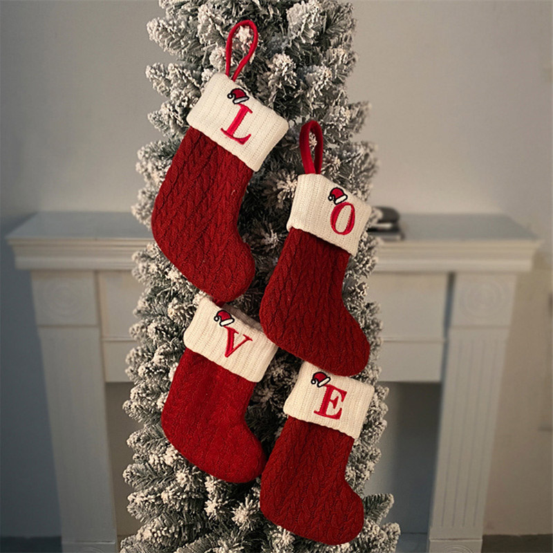 Christmas Socks Knitting Snowf - đánh giá và giá Christmas Stocking Hanging