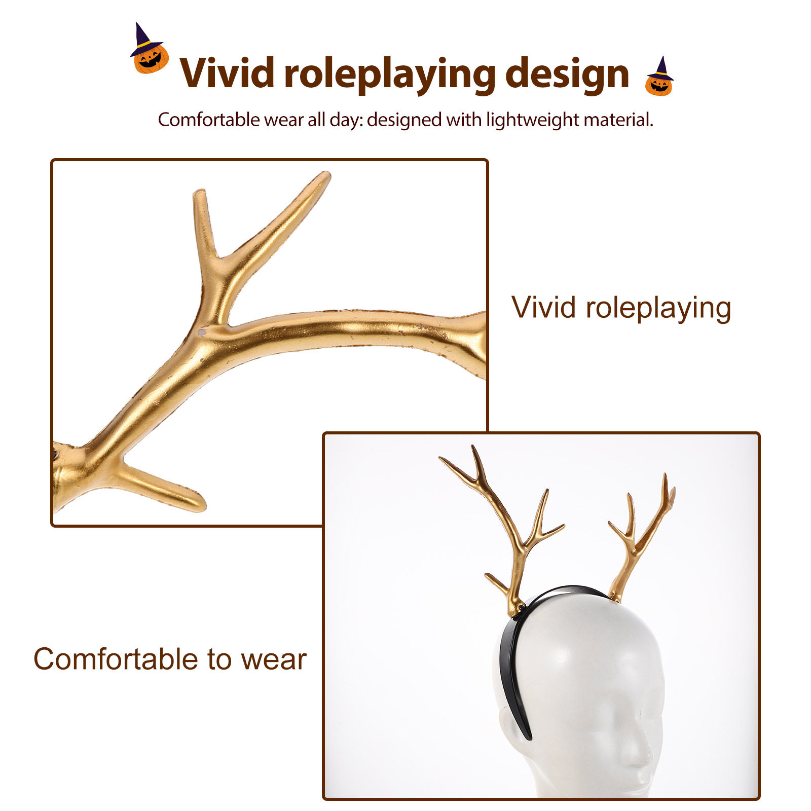 2Pcs Holiday Headband Reindeer - đánh giá và giá Reindeer Antlers Headband
