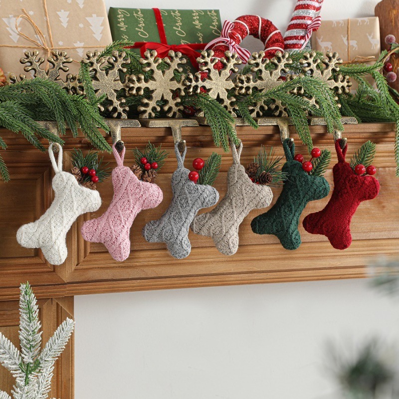 Multicolor Cable Knit Bone Sha - đánh giá và giá Christmas Stocking Hanging