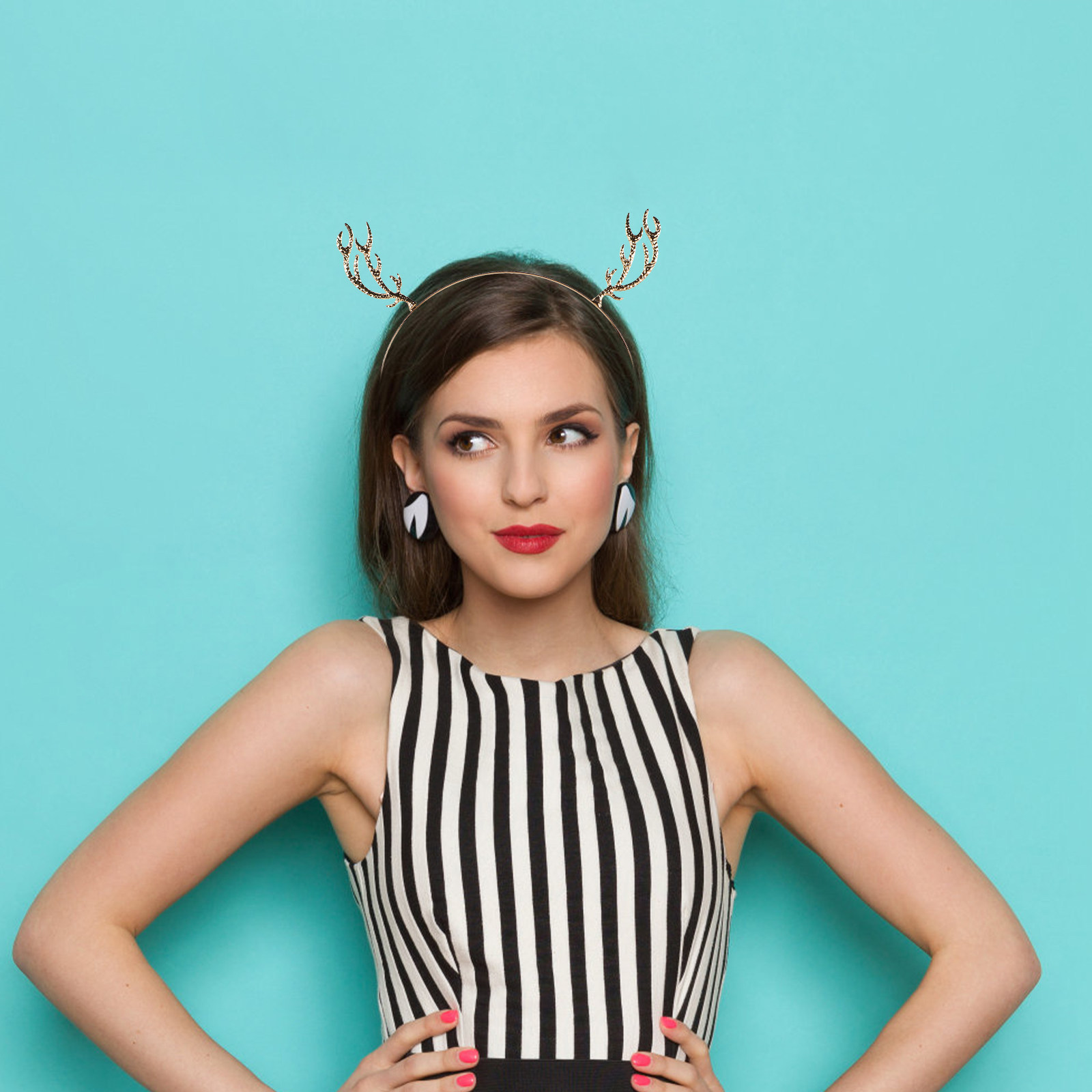 Metal Rhinestone Hair Hoop Ant - đánh giá và giá Reindeer Antlers Headband