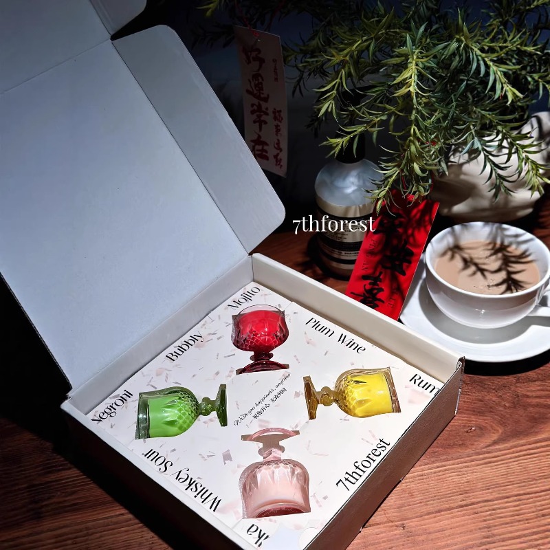 Scented Candle Gift Set Wine G - đánh giá và giá Holiday Candle Set