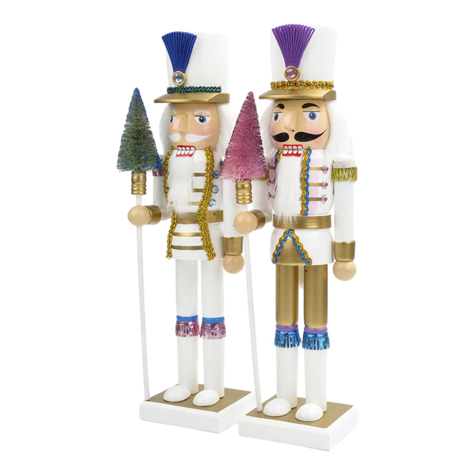2 Pieces Wooden Nutcracker Orn - đánh giá và giá Nutcracker Figurine