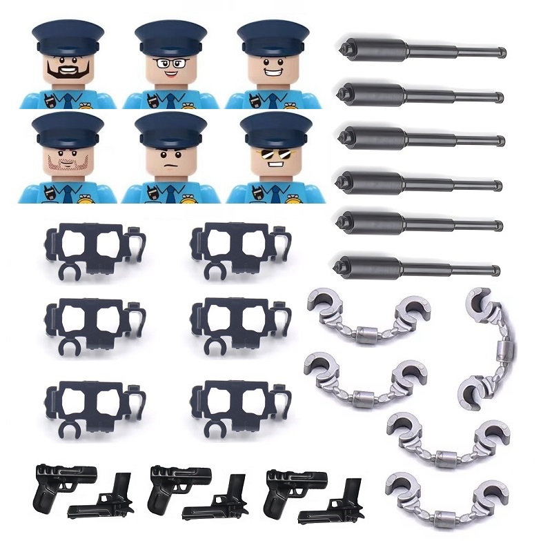 6PCS/SET US City Police Handcu - đánh giá và giá Lego Set City